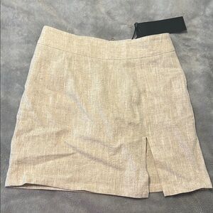 Beige Mini Skirt